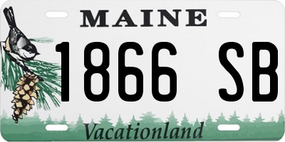 ME license plate 1866SB