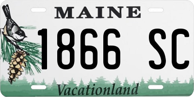 ME license plate 1866SC