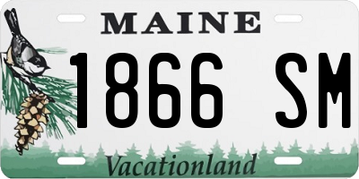 ME license plate 1866SM