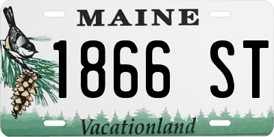 ME license plate 1866ST