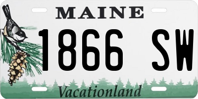 ME license plate 1866SW