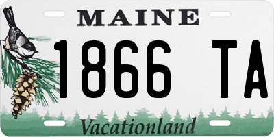 ME license plate 1866TA