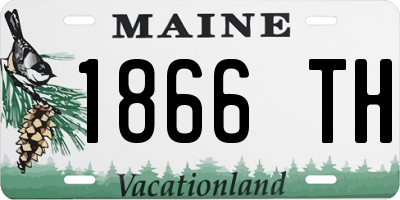 ME license plate 1866TH