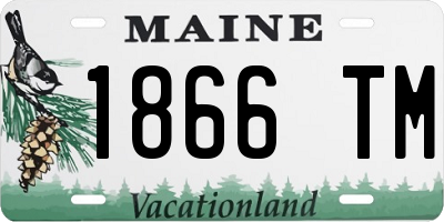 ME license plate 1866TM