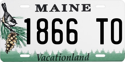 ME license plate 1866TO