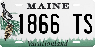 ME license plate 1866TS