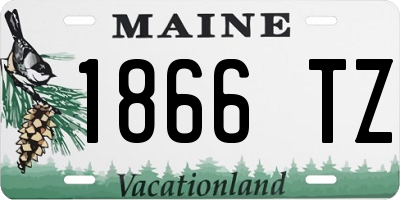ME license plate 1866TZ