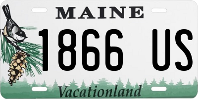 ME license plate 1866US