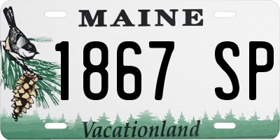 ME license plate 1867SP