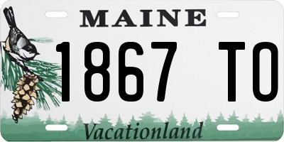 ME license plate 1867TO