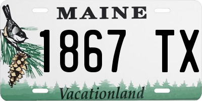 ME license plate 1867TX