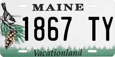 ME license plate 1867TY