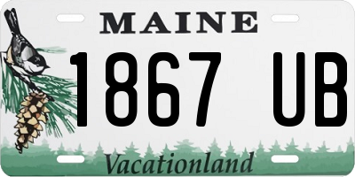 ME license plate 1867UB
