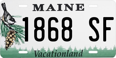 ME license plate 1868SF