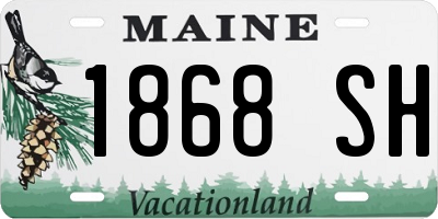 ME license plate 1868SH