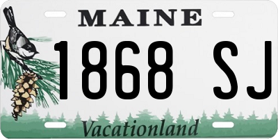 ME license plate 1868SJ
