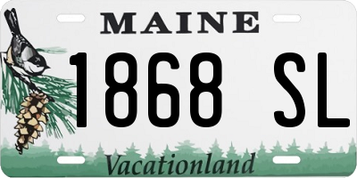 ME license plate 1868SL