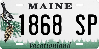 ME license plate 1868SP