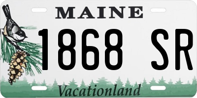ME license plate 1868SR