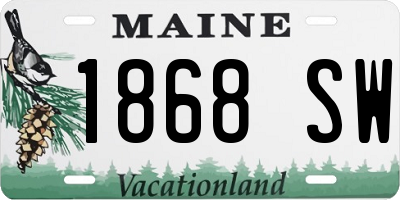 ME license plate 1868SW