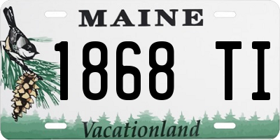ME license plate 1868TI