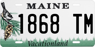 ME license plate 1868TM