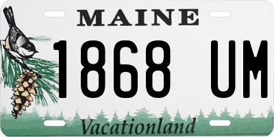 ME license plate 1868UM