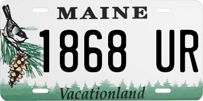 ME license plate 1868UR