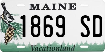 ME license plate 1869SD