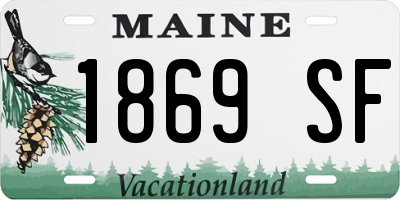 ME license plate 1869SF