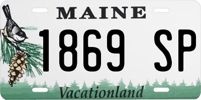 ME license plate 1869SP