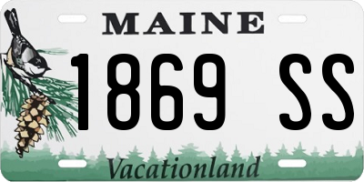 ME license plate 1869SS