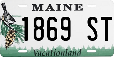 ME license plate 1869ST