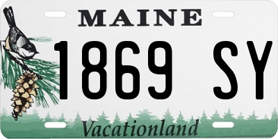ME license plate 1869SY