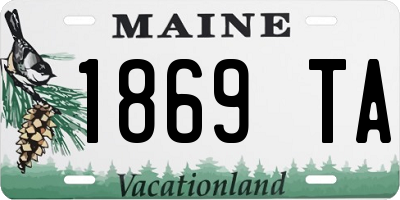 ME license plate 1869TA