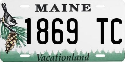 ME license plate 1869TC