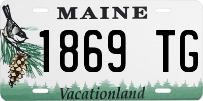 ME license plate 1869TG