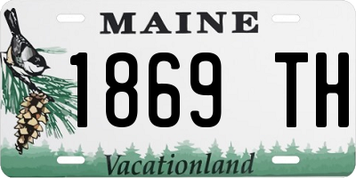 ME license plate 1869TH