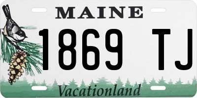 ME license plate 1869TJ