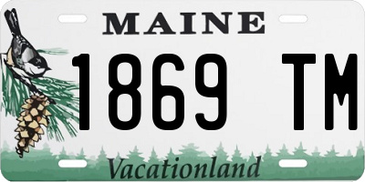 ME license plate 1869TM