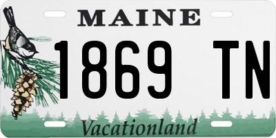 ME license plate 1869TN