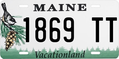 ME license plate 1869TT