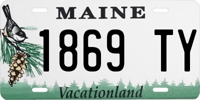 ME license plate 1869TY