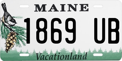 ME license plate 1869UB