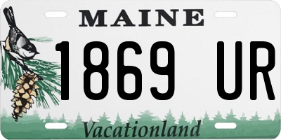 ME license plate 1869UR