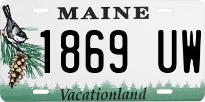 ME license plate 1869UW