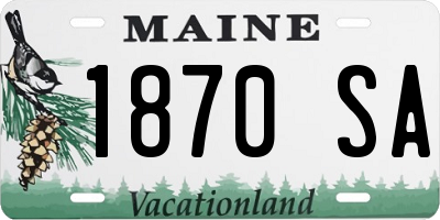 ME license plate 1870SA