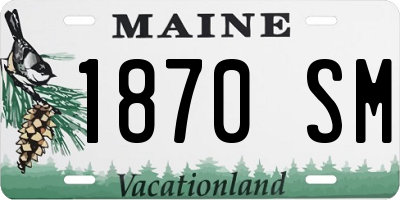 ME license plate 1870SM