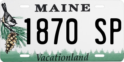 ME license plate 1870SP