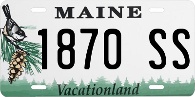 ME license plate 1870SS